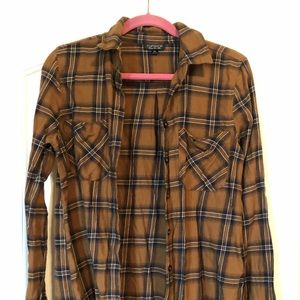 Topshop plaid, button down blouse